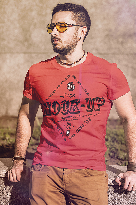 Download T-Shirt male Fashion Mockup | Mockup World