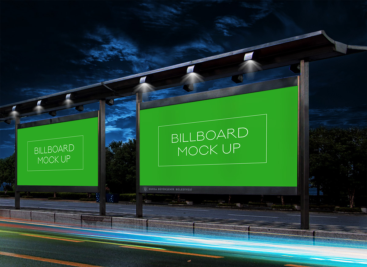 Download Night-Billboard Mockup | Mockup World