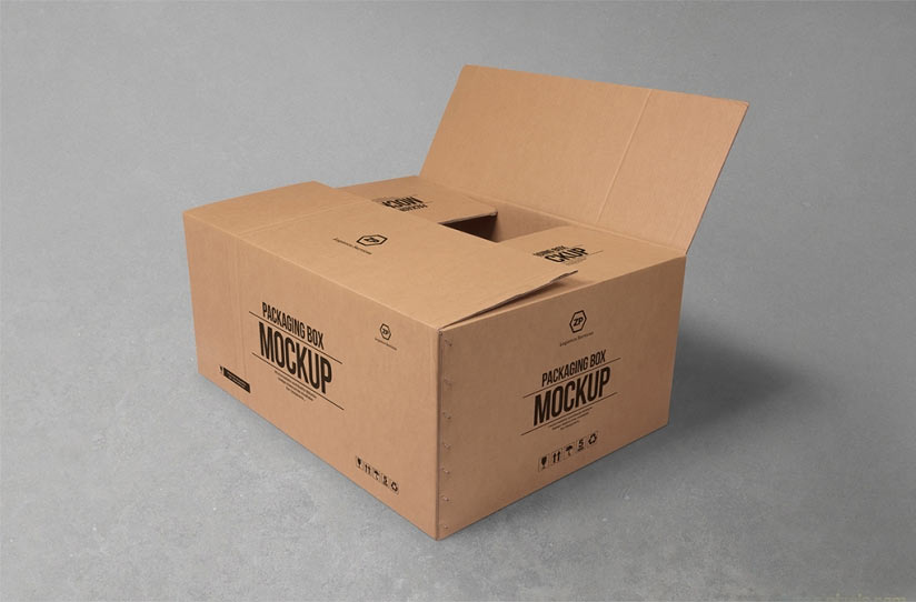 Download Cardboard Box Mockup Mockup World