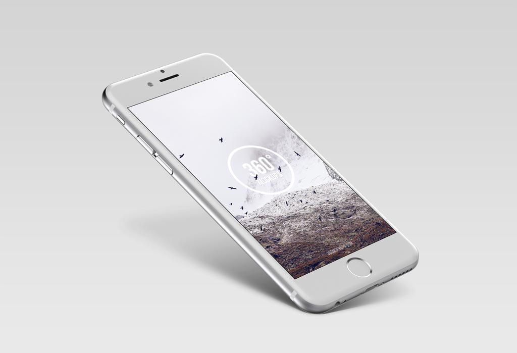 Download Floating silver iPhone Mockup | Mockup World