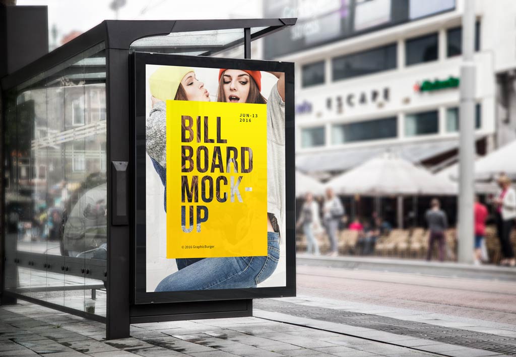 Download Bus Stop Billboard Mockup Mockup World