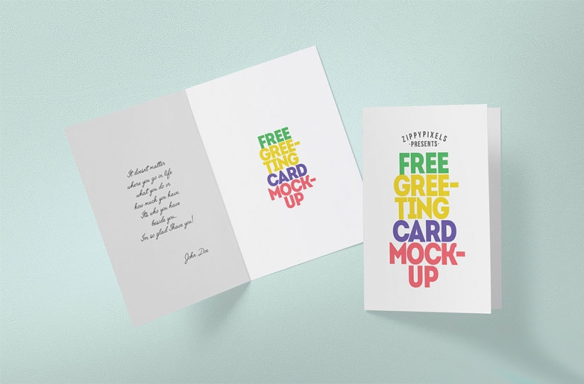 Foldable Greeting Card Mockup Mockup World