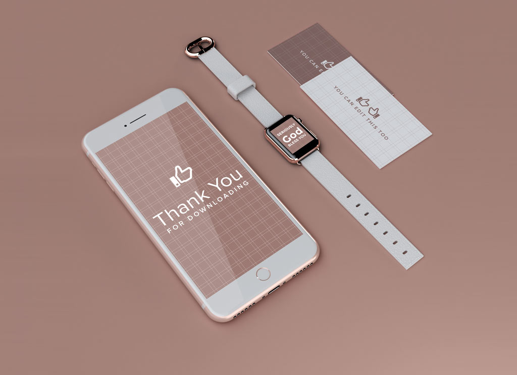 New Free Mockups – iPhone and Apple Watch UI and Branding Mockup – Download Now