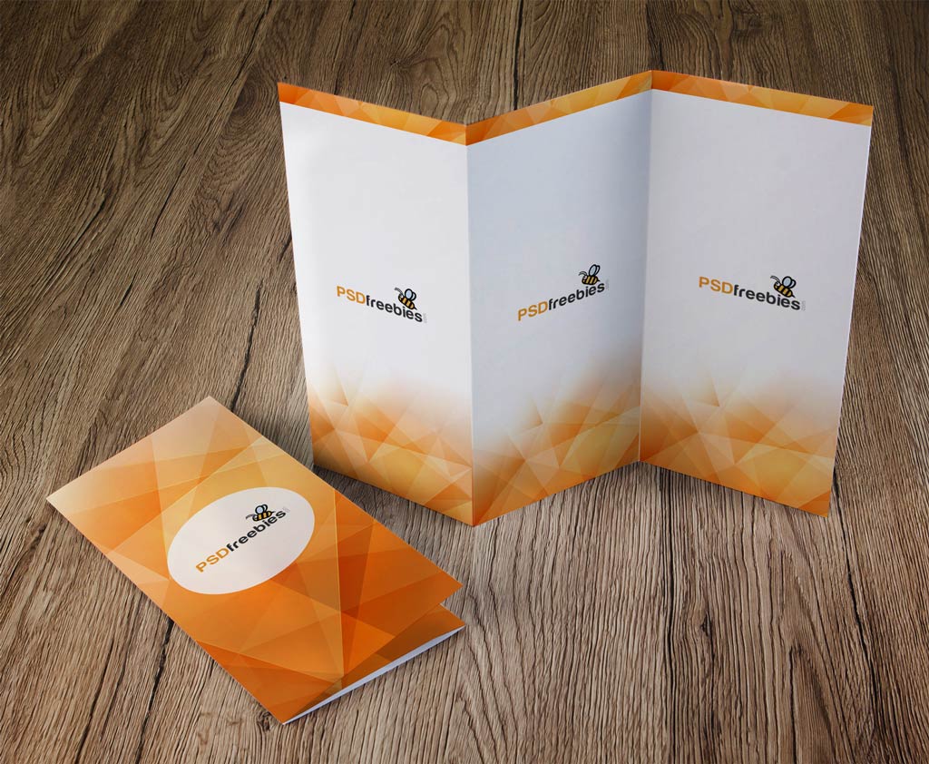 New Free Mockups – Standing Tri-Fold Brochure Mockup – Download Now