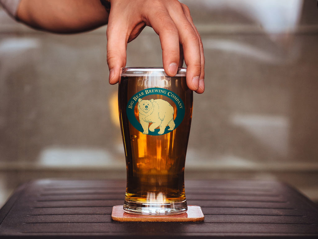 Can Shaped Glass Cup w/ Lager Beer Mockup - Free Download Images High  Quality PNG, JPG