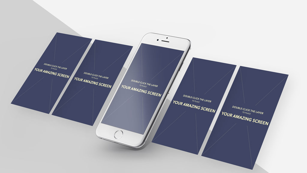 Download iPhone with App Screens Mockup | Mockup World