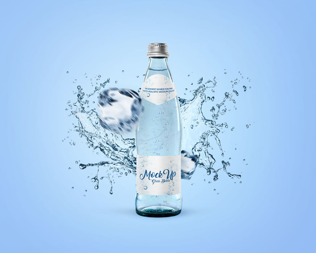 Water Bottle With Labels Mockup Mockup World