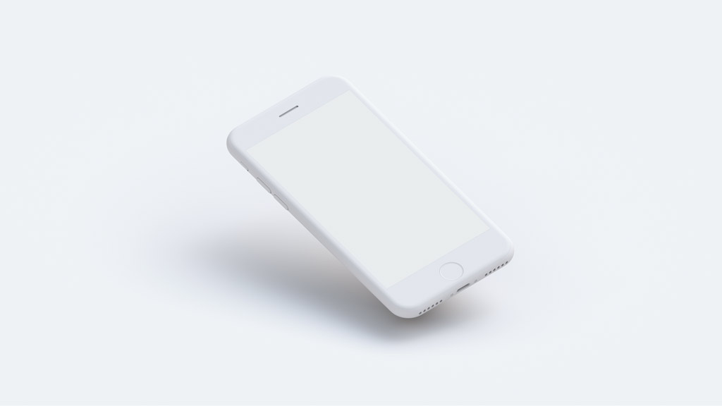 Set Of White Clay IPhone Mockups Mockup World