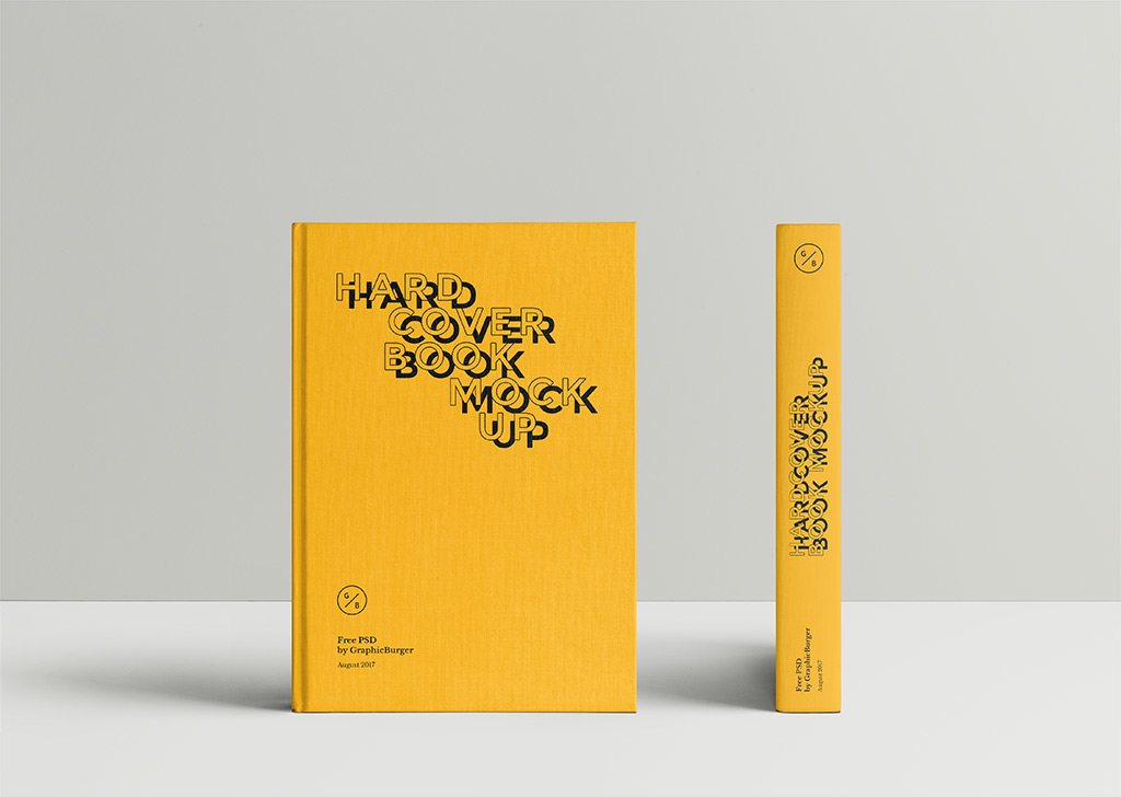New Free Mockups – Standing Hardcover Book (Front and Spine) Mockup – Download Now