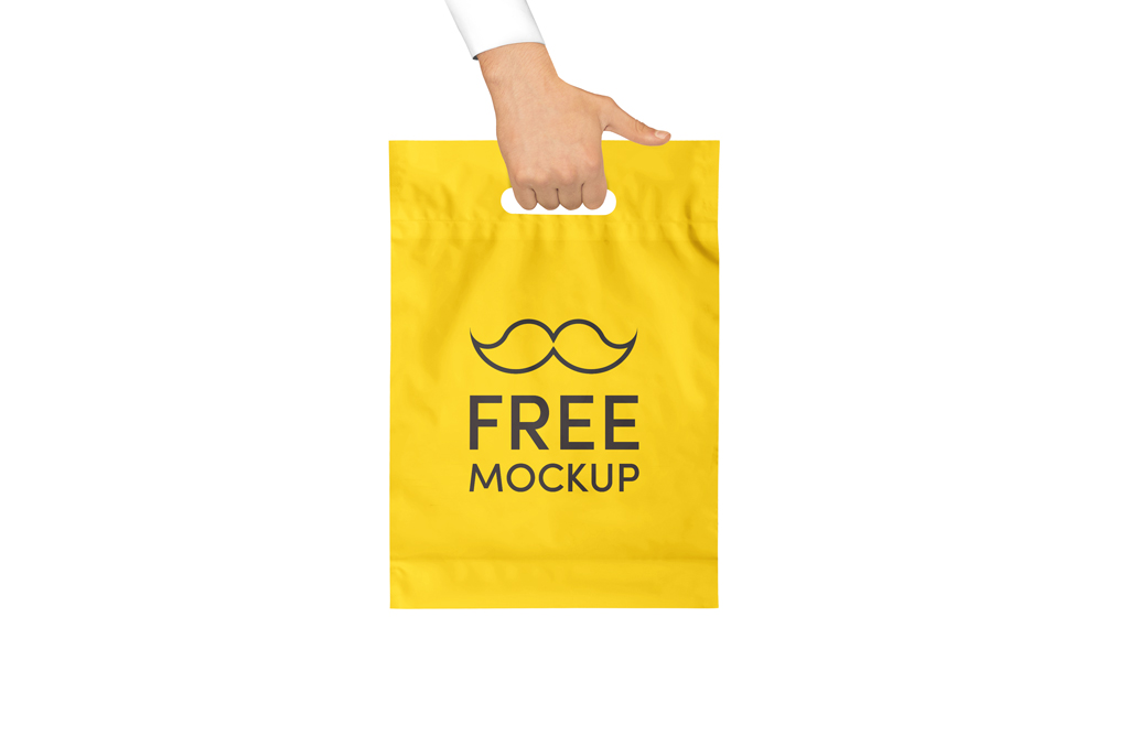 New Free Mockups – Hand holding Plastic Bag Mockup – Download Now
