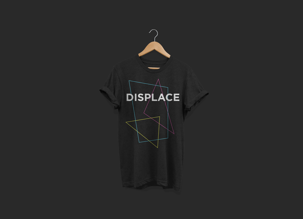 T-Shirt with rolled up Sleeves Mockup 