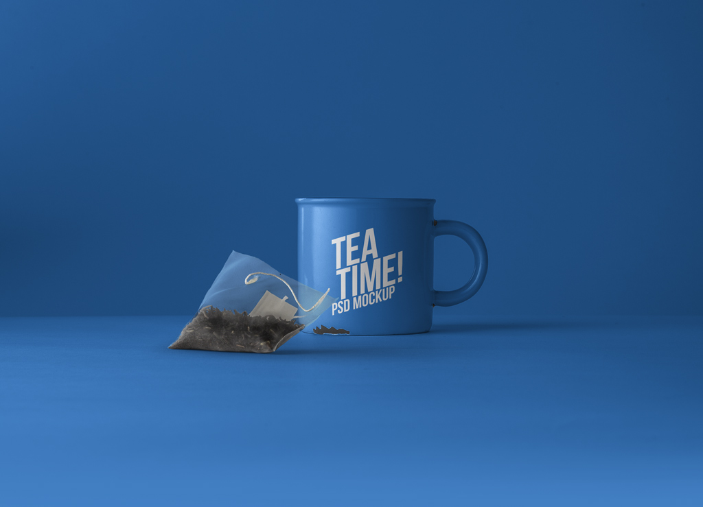 Download Tea Cup with Tea Bag Mockup | Mockup World