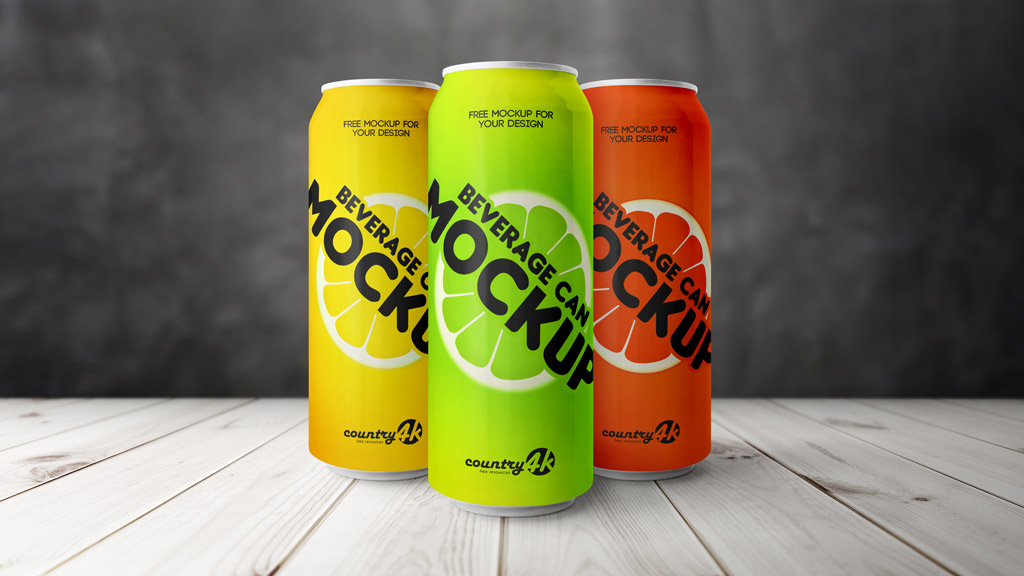 Download Beverage Cans Mockup | Mockup World