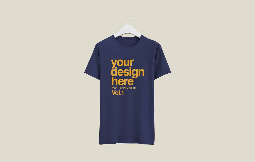 Download Men's T-Shirt on a Hanger Mockup | Mockup World