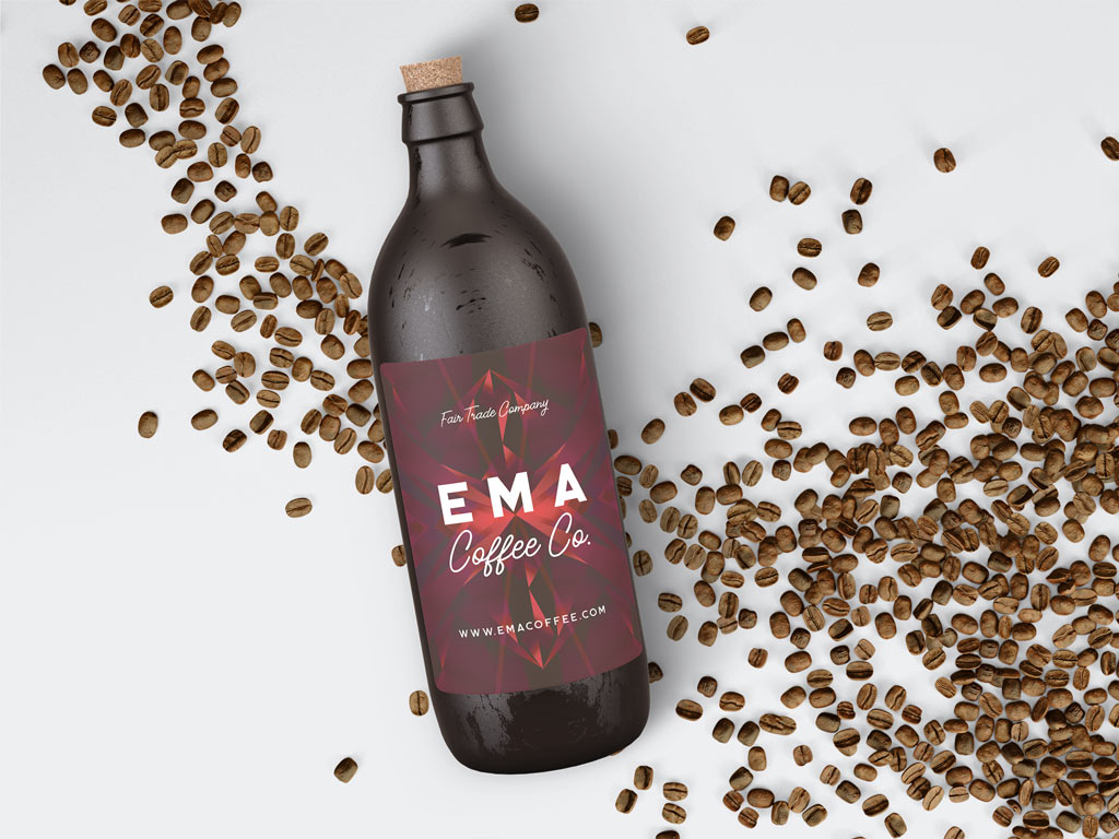 Download Coffee Bottle With Decorations Mockup Mockup World