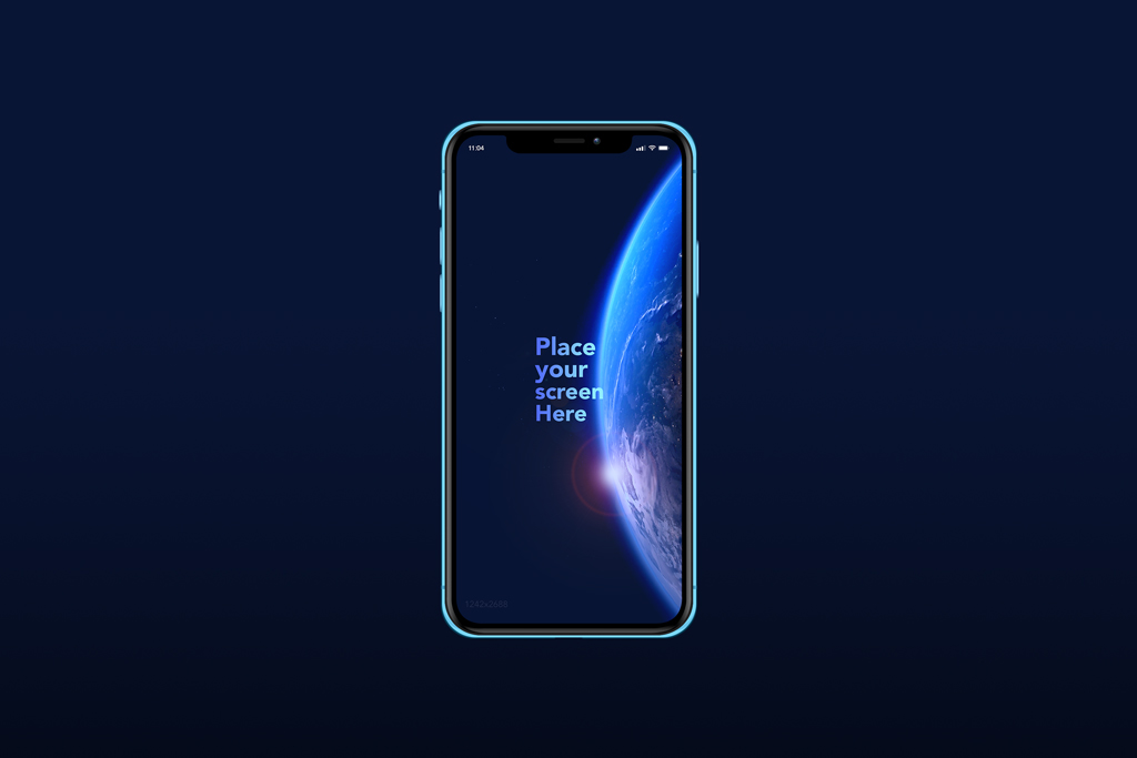 New Free Mockups – Blue iPhone XR Mockup – Download Now