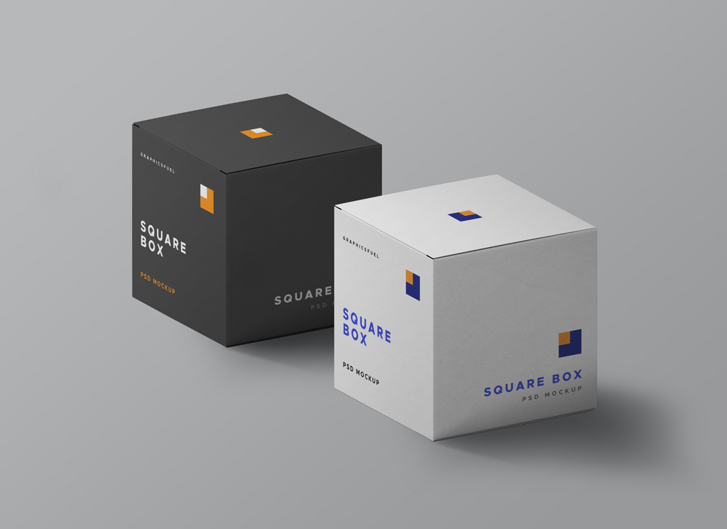 Download Square Boxes Mockup Set | Mockup World