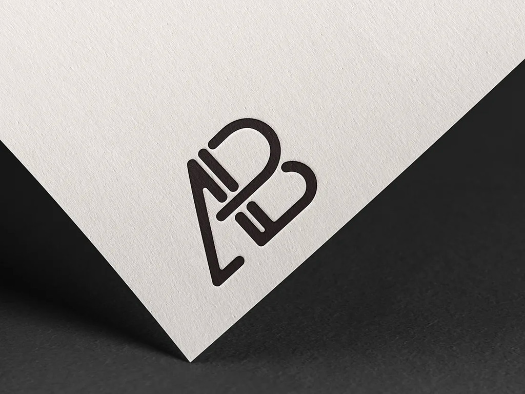 Download Embossed Logo on white Paper Mockup | Mockup World