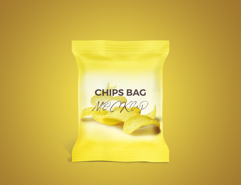 Download Simple Chips Bag Mockup | Mockup World
