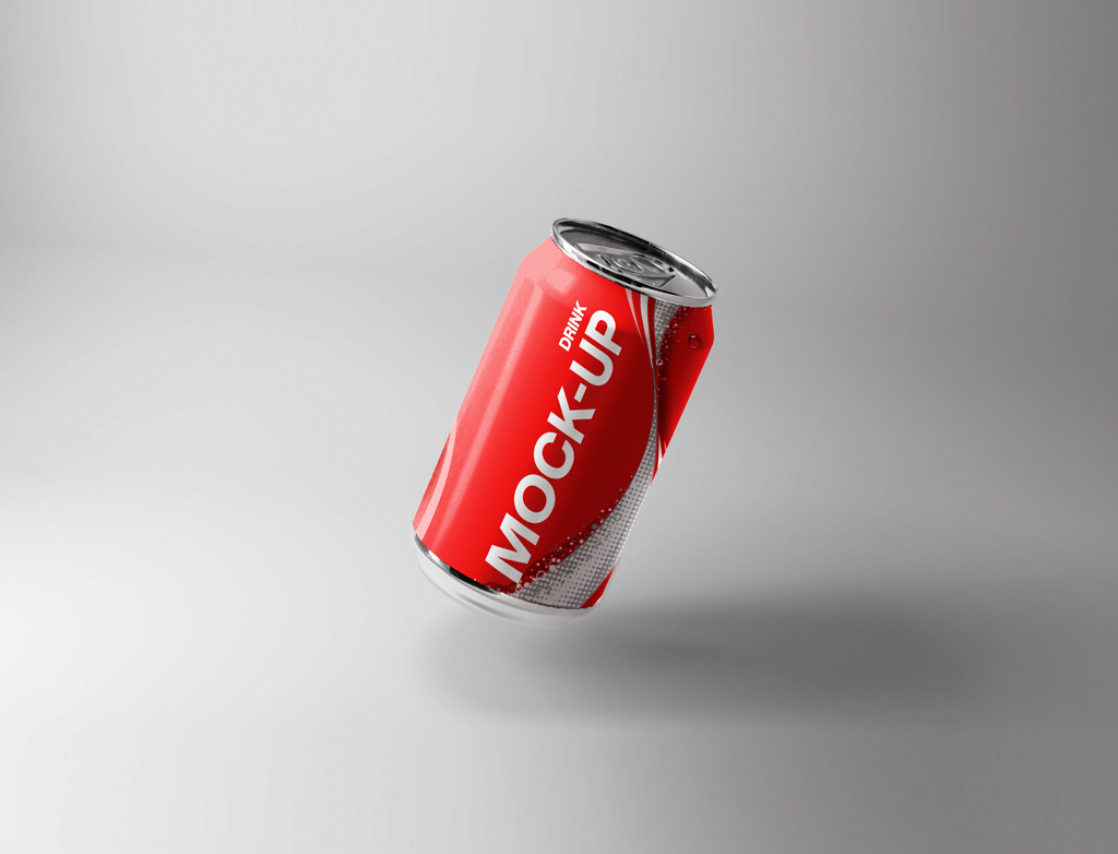 New Free Mockups – Floating Soda Can Mockup – Download Now