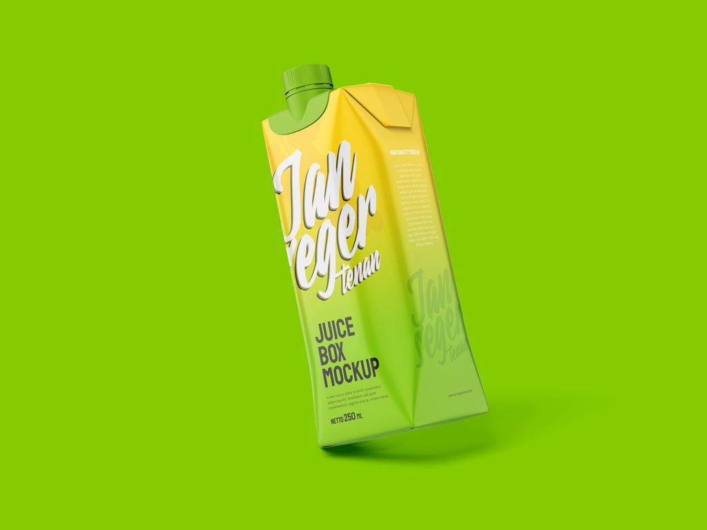 Download Floating Juice Box Mockup | Mockup World