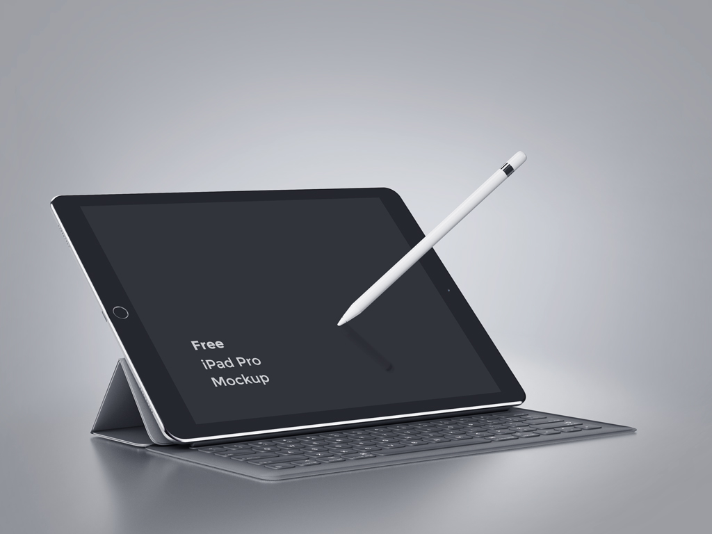 iPad Pro with Keyboard and Pencil Mockup Set | Mockup World