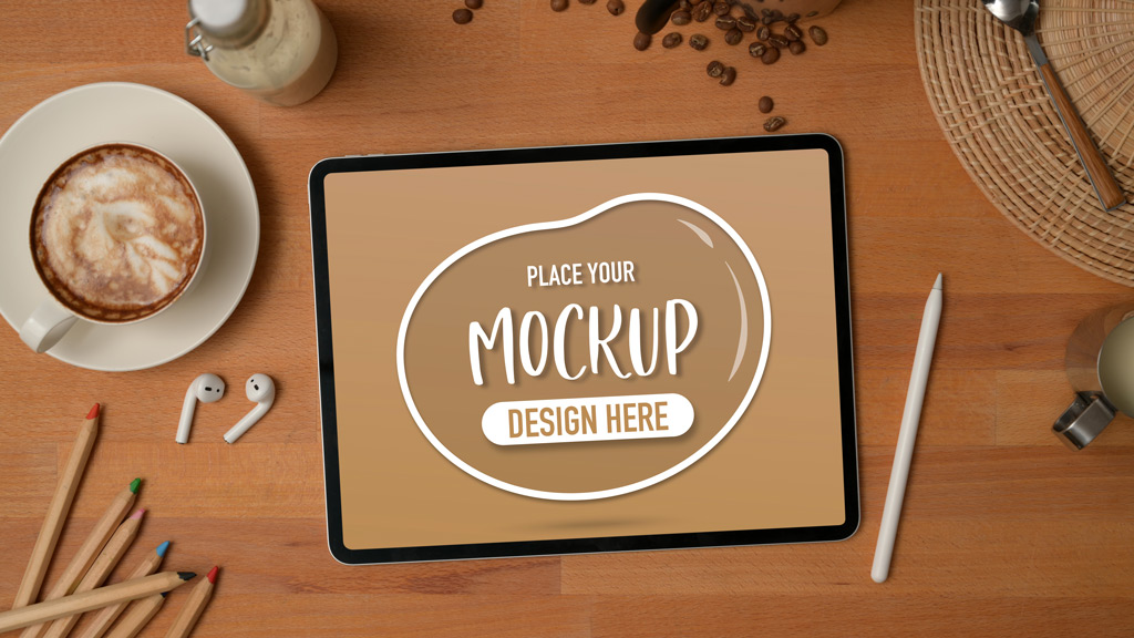 iPad Pro on a Coffee Table Mockup | Mockup World