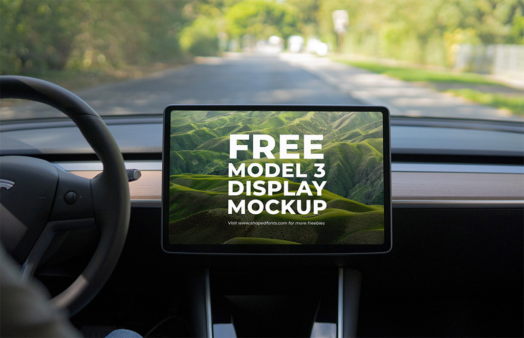 Download Tesla Model 3 Display Mockups | Mockup World