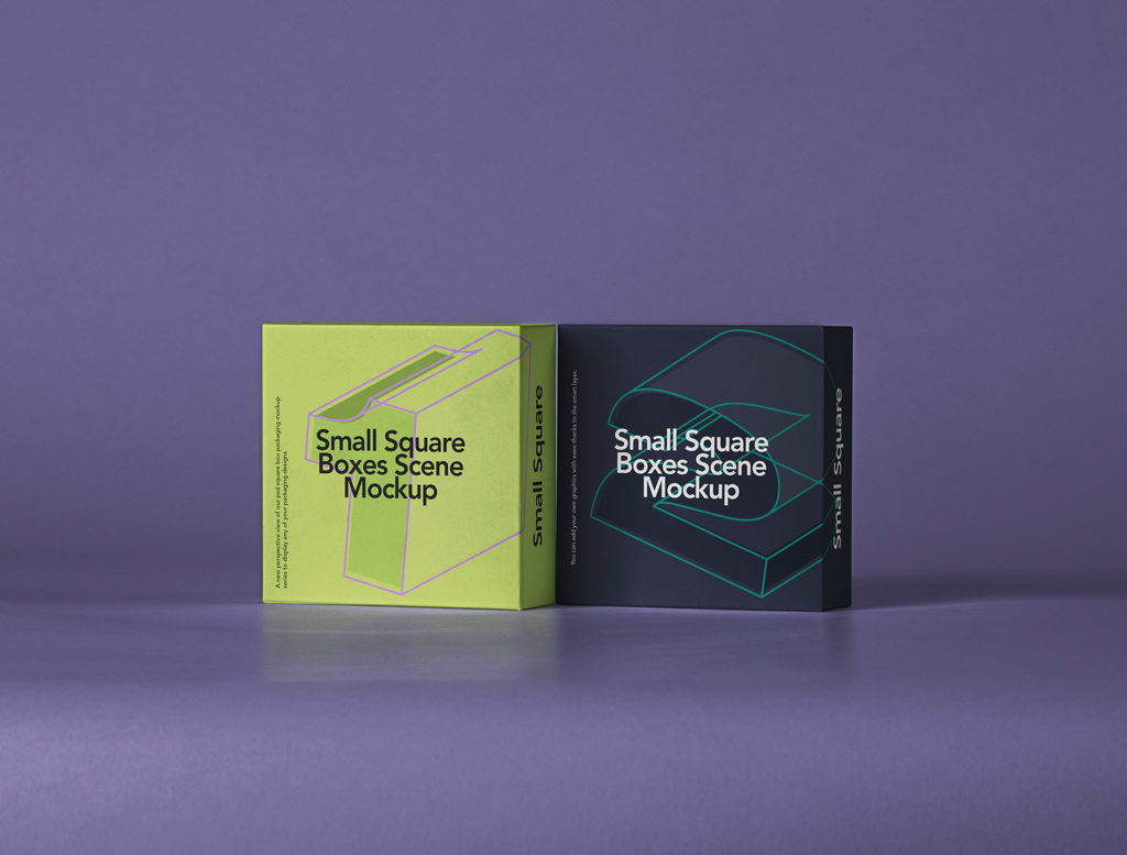Download Small Square Boxes Mockup | Mockup World