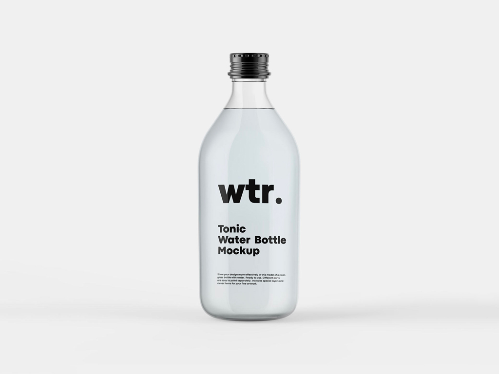 New Free Mockups – Tonic Water Bottle Mockup – Download Now