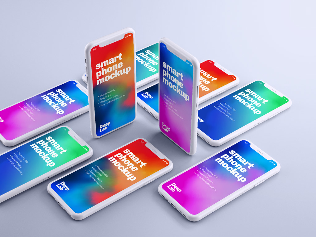 New Free Mockups – Clay-Style iPhone 11 Showcase Mockup Set – Download Now