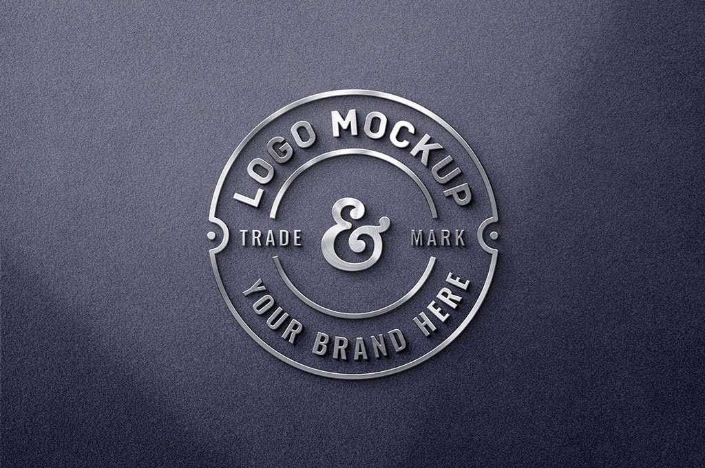 3D Metal Logo Mockup - Mockup World