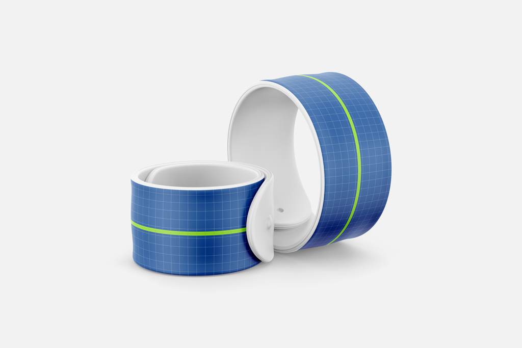 Two Silicone Wristbands on Hand Mockup - Free Download Images High Quality  PNG, JPG - 90207