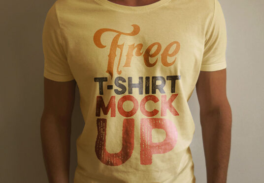 Download T-Shirt front view Mockup | Mockup World