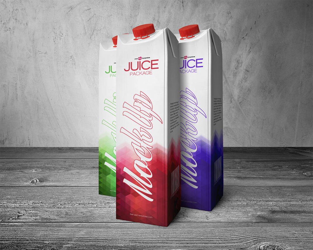 Juice Carton Box Mockup | Mockup World