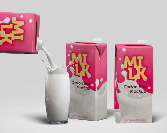 Download Milk Carton Box Mockup Mockup World
