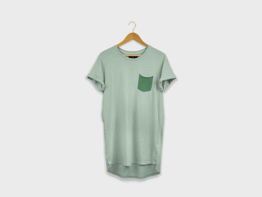 Download Longline T Shirt On A Hanger Mockup Mockup World