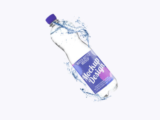 Plastic Water Bottle Mockup Psd