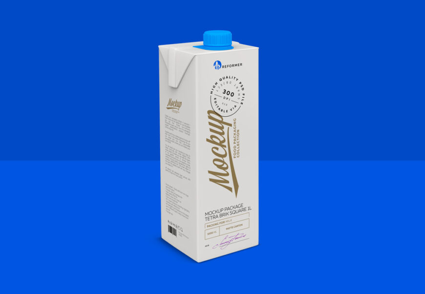 Download Clean Milk Box Mockup | Mockup World