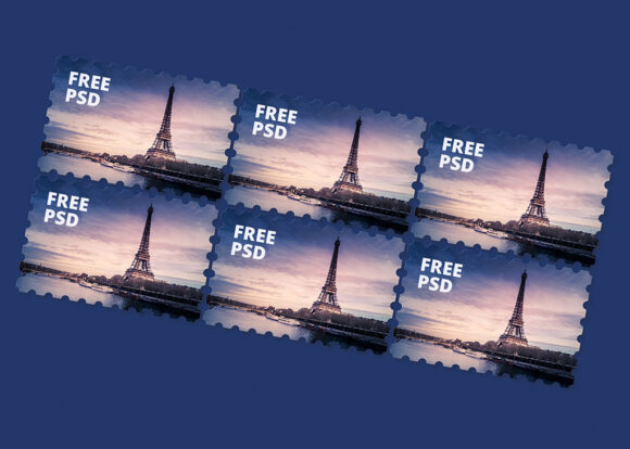 Set of Stamps Mockup | Mockup World