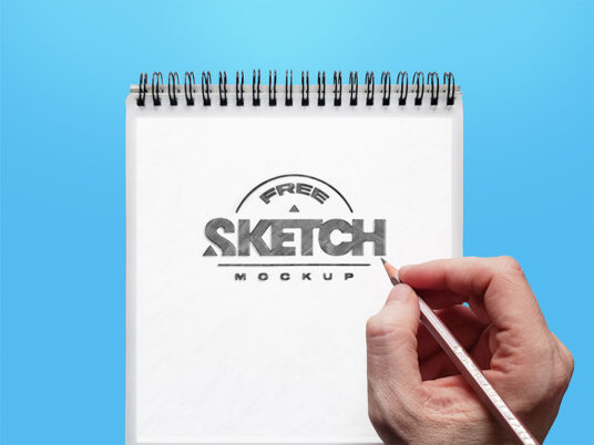 Free Drawing / Sketching Paper Mockup PSD - Good Mockups