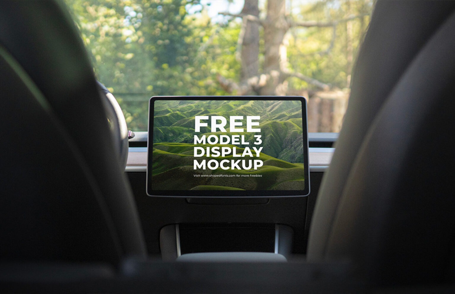 Download Tesla Model 3 Display Mockups | Mockup World