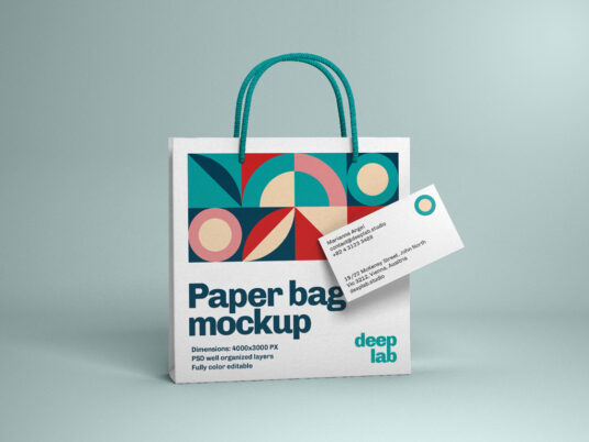Bundle of Paper Bag Mockups - Mockup World