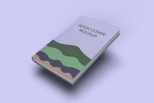 Floating Hardcover Book Cover Mockup - Mockup World
