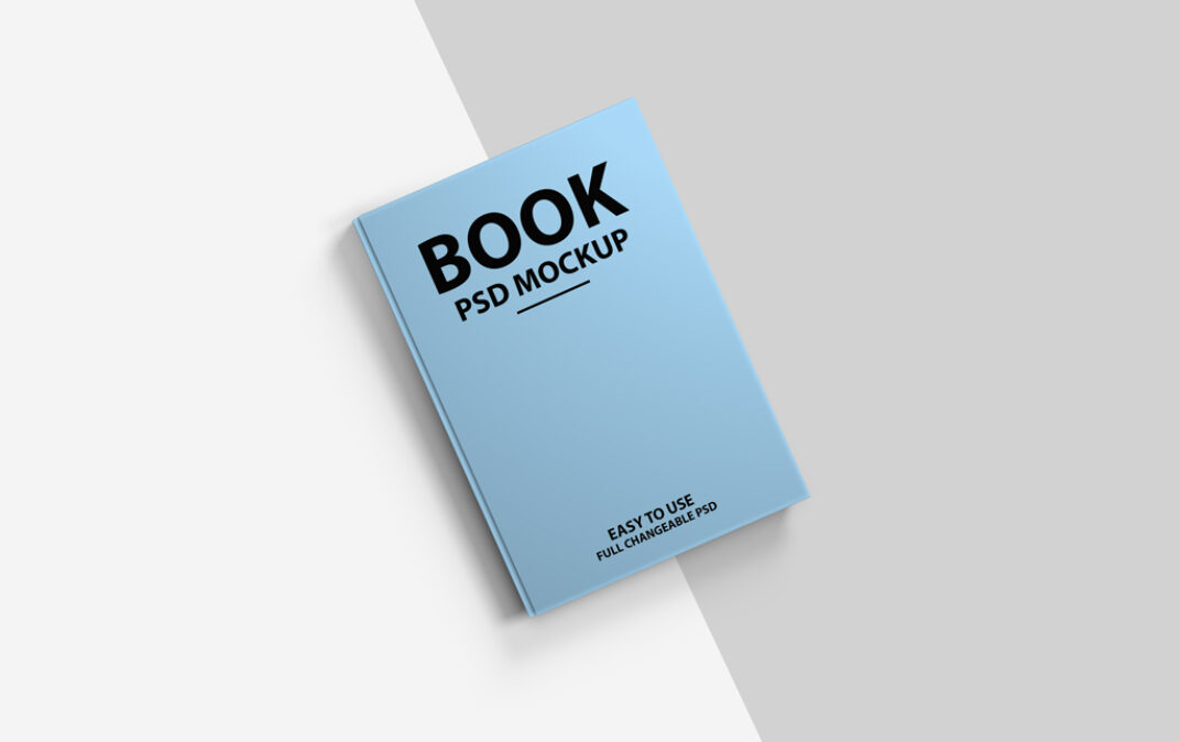 Clean Hardback Book Cover Mockup Mockup World
