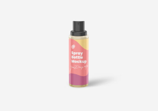 Free Mini Spray Bottle Mockup (PSD)