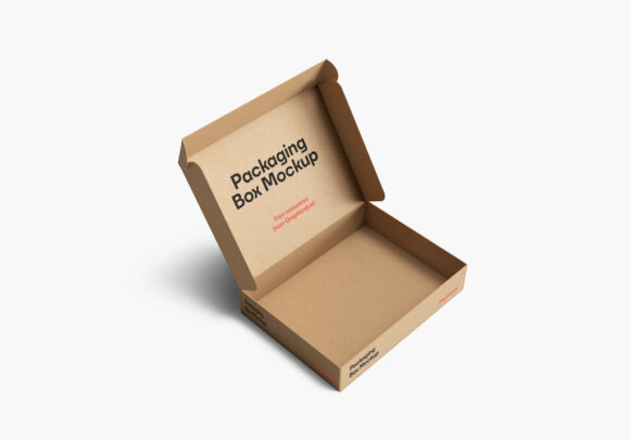 Slim Cardboard Packaging Box Mockup - Mockup World