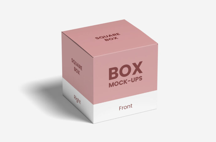 Box with Seal Sticker Mockup Set - Mockup World