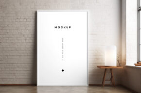Tall and framed Poster Mockup - Mockup World
